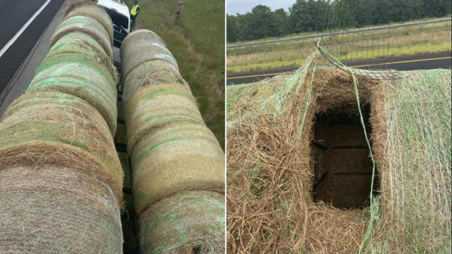 Alleged human smugglers arrested in Texas after hiding migrants inside hollowed hay bales