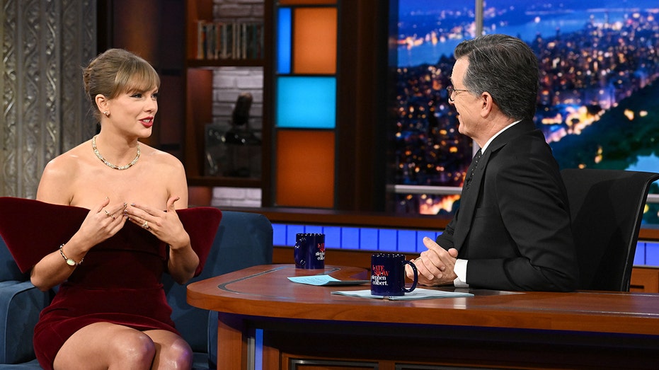 Colbert asks Taylor Swift is she has 'any advice' for him after 'Late Show' is canceled