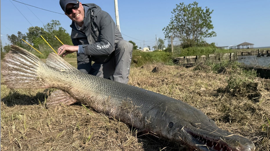 Fisherman catches prehistoric-looking alligator gar in 4-hour 'epic battle'