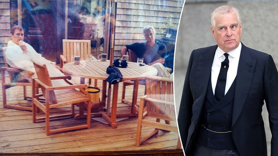 Former Prince Andrew caught barefoot in bathrobe with Jeffrey Epstein in surfaced Martha's Vineyard photo