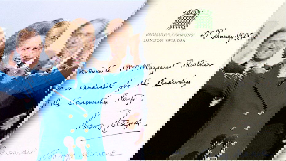 Historic letter that marked Margaret Thatcher's rise to power discovered hidden in garage