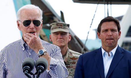 Hurricane Ian ‘ends discussion’ on climate crisis, Biden says on Florida visit