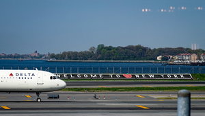 LaGuardia Airport AI hologram answers traveler questions