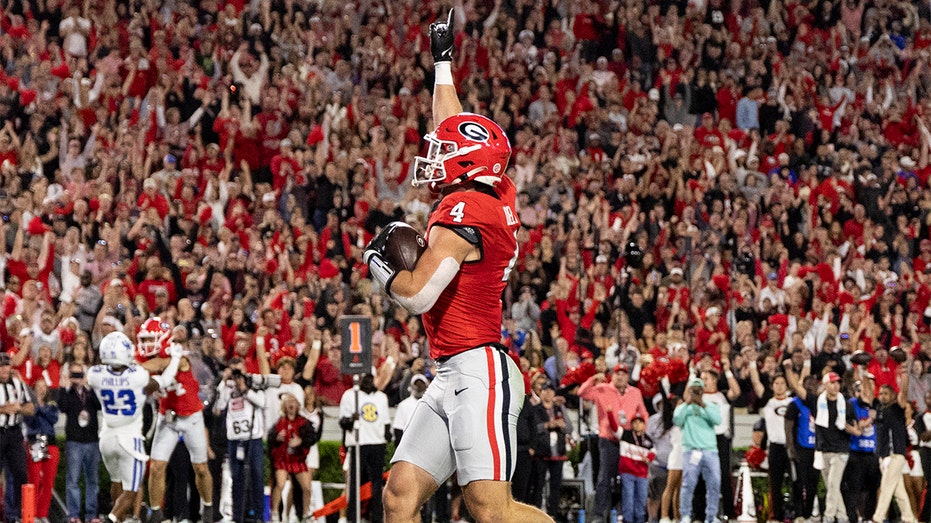 The dog of Georgia TE Oscar Delp was going through it during the NFL Draft