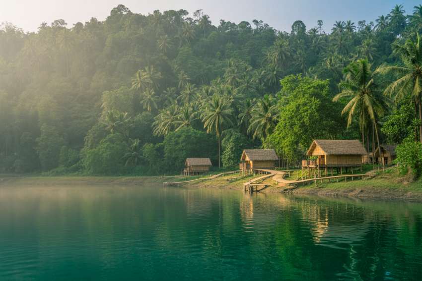 Tripura's Narikel Kunja at Dumboor Reservoir Set to Transform into World-Class Ecotourism Destination