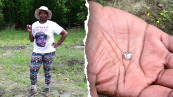Woman stunned to unearth 3-carat diamond at state park after heartbreaking year